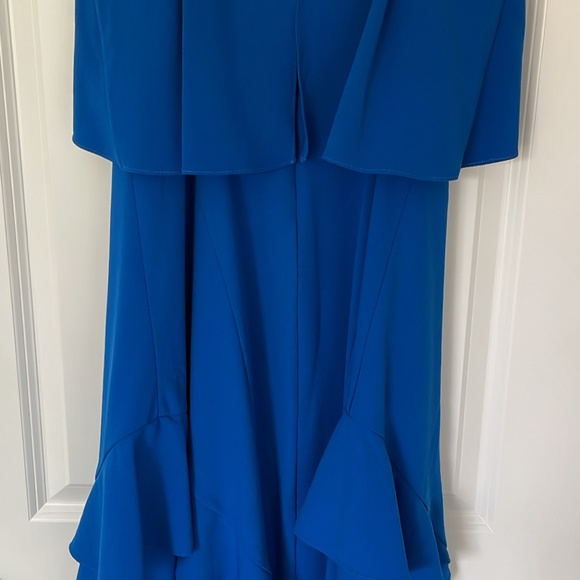 HALSTON Bright Blue Elegant Dress Size 2 - Picture 5 of 6